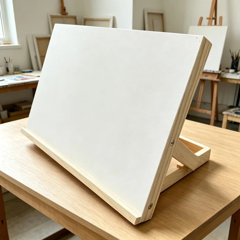 1 caballete portátil de madera |   Soporte Plegable para Dibujar en Escritorio con Tablero Inclinable, Material de Fibra de Madera Resistente para Dibujar