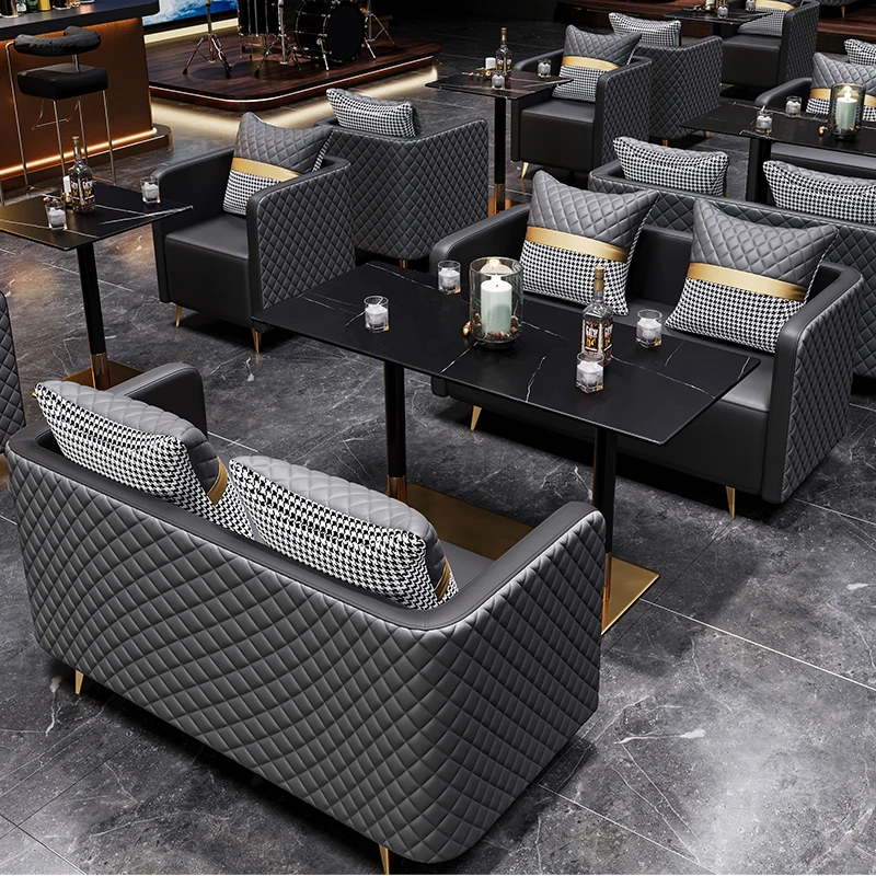 

Fashionable Comfortable bar Nightclub bar Sofa Card Seat Table and Booth Chair Combination for Restaurant bar