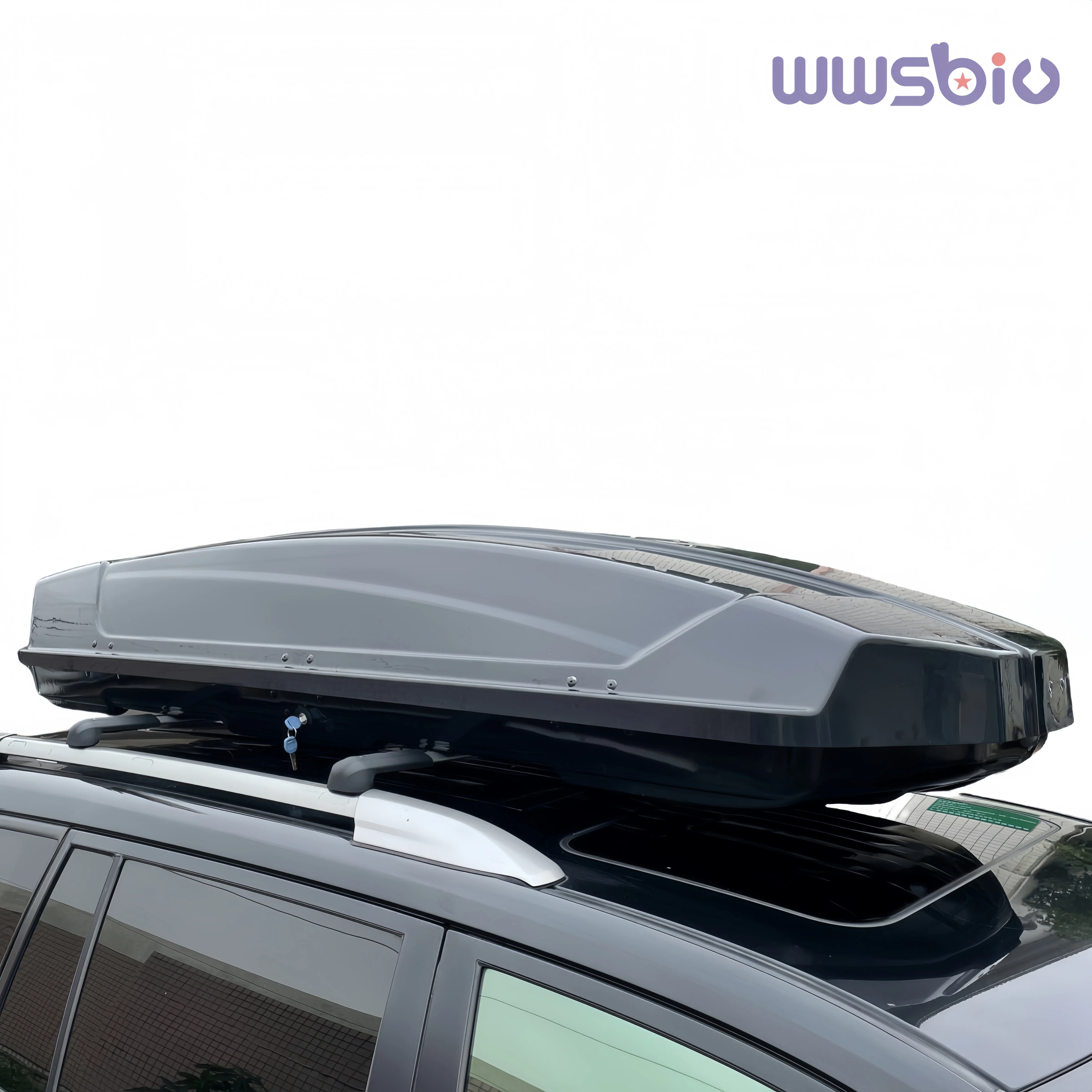 850L Large Capacity Auto Luggage Roof Box ABS Waterproof White Camping Roof Cargo Rack Cargo Carrier