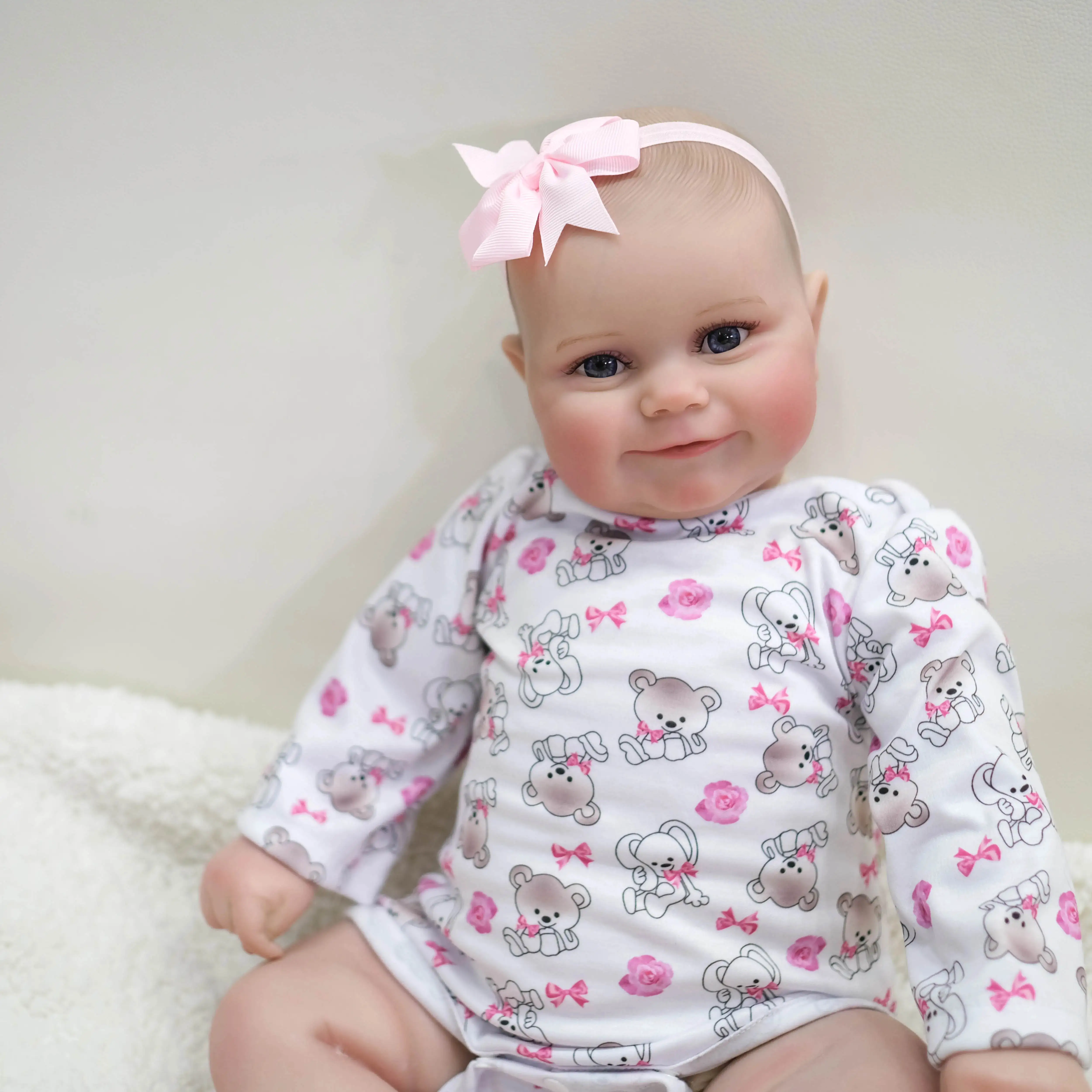 19 Inc Full Silicone Vinyl Body Girl Waterproof Reborn Doll Maddie  3D Skin Tone Painted with Visible Veins Lifelike Toy Gift