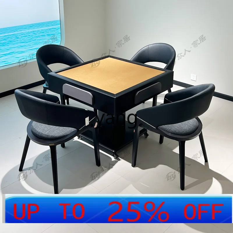 

Lh modern simple solid mahjong table dining table dual-purpose long table automatic mahjong machine integrated