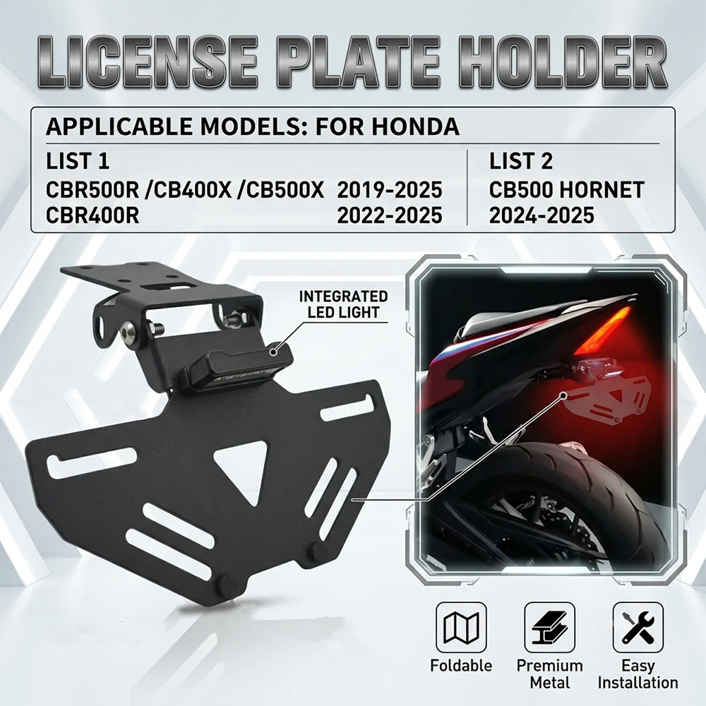 license-plate-holder-motorcycle-tail-tidy-fender-eliminator-led-light-for-honda-cb500-hornet-500-cbr500r-cbr400r-cb-500-cbr-500r