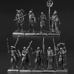 Bronze Ancient Shogunate Skull Warrior Model Handmade Toy Table Game Decoration Male Gift Figure Statue Table Decoration