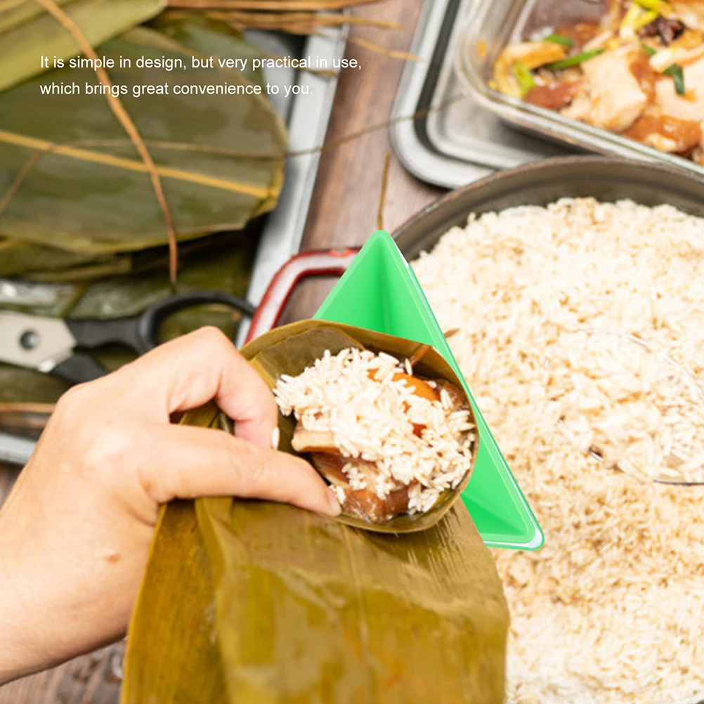 

2 шт. форма треугольная DIY машина для приготовления рисовых клецок кухонная форма для еды легко чистящийся пластиковый кухонный аксессуар