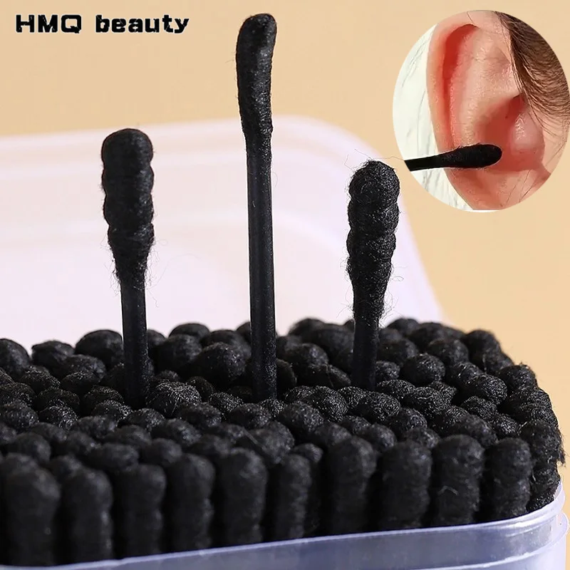 Coton-tige en spirale 2 en 1 à Double tête, 100 pièces, cuillère de nettoyage des oreilles jetable, élimination des points noirs, choix de coton, fournitures de soins de beauté