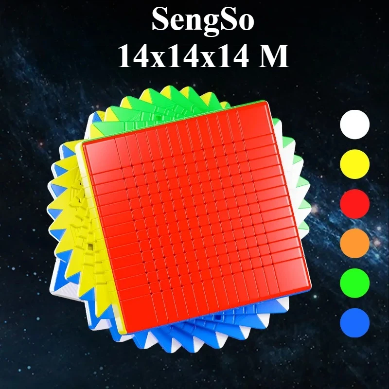 

Shengshou 14x14x14 Magic Cube SengSo 14x14 Magnetic Cube Puzzle Speed Cubes Magic Speed Cube Stickerless Puzzle Kids Toys