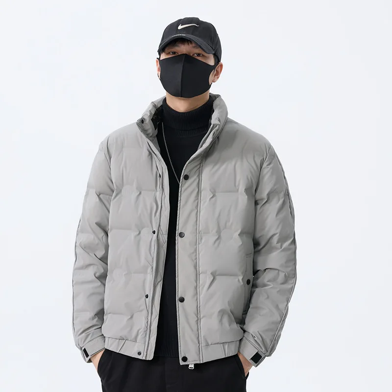 New Winter Men's Down Jacket Lightweight White Duck Down Stand Collar Coats  Man  Puffer Jacket Jaqueta Couro Masculina JK-126