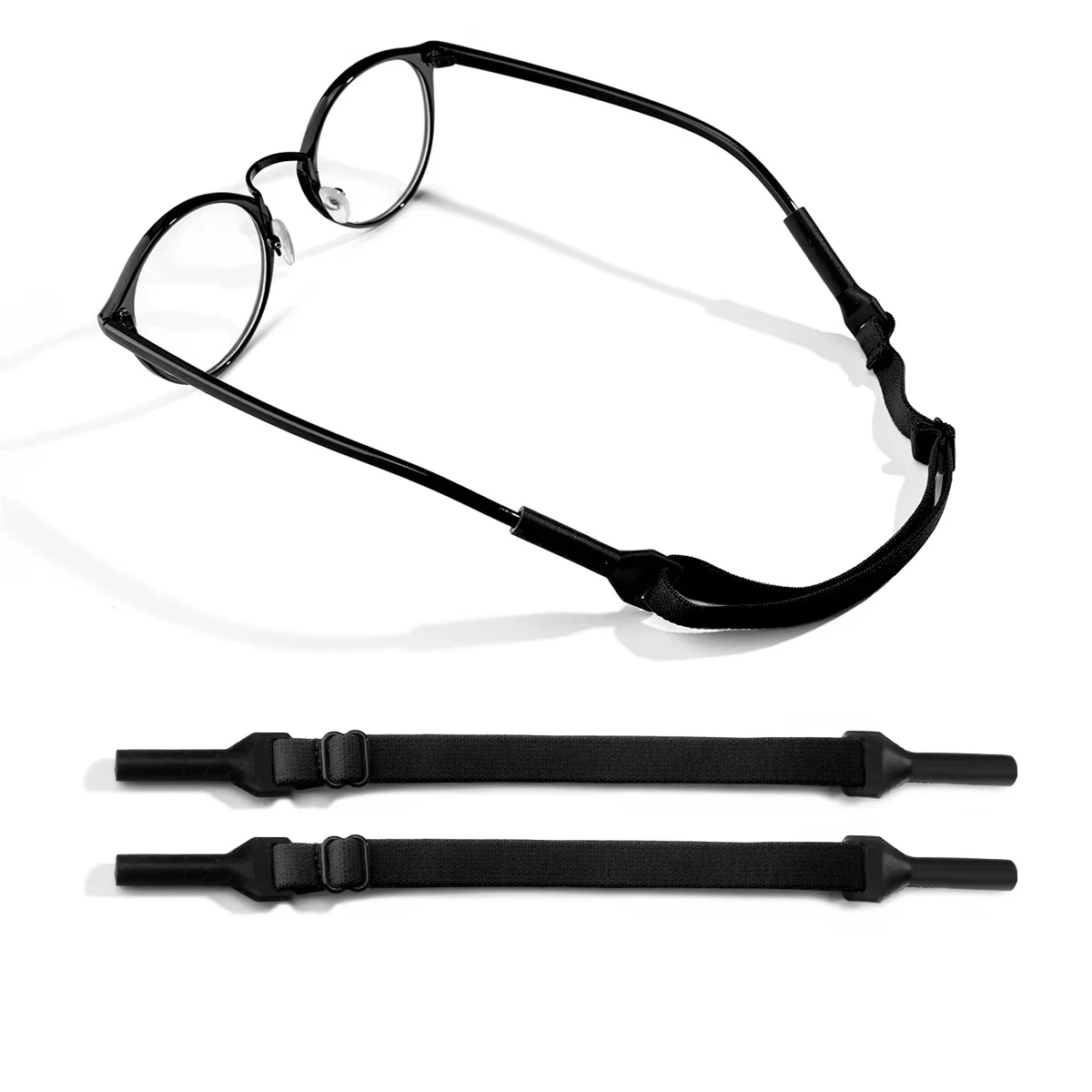 2 Stück/4 Stück Brillenkette, verstellbare Größe, elastisches Seil, Brillenband, Sport, rutschfest und sturzsicher, Brillenkordel