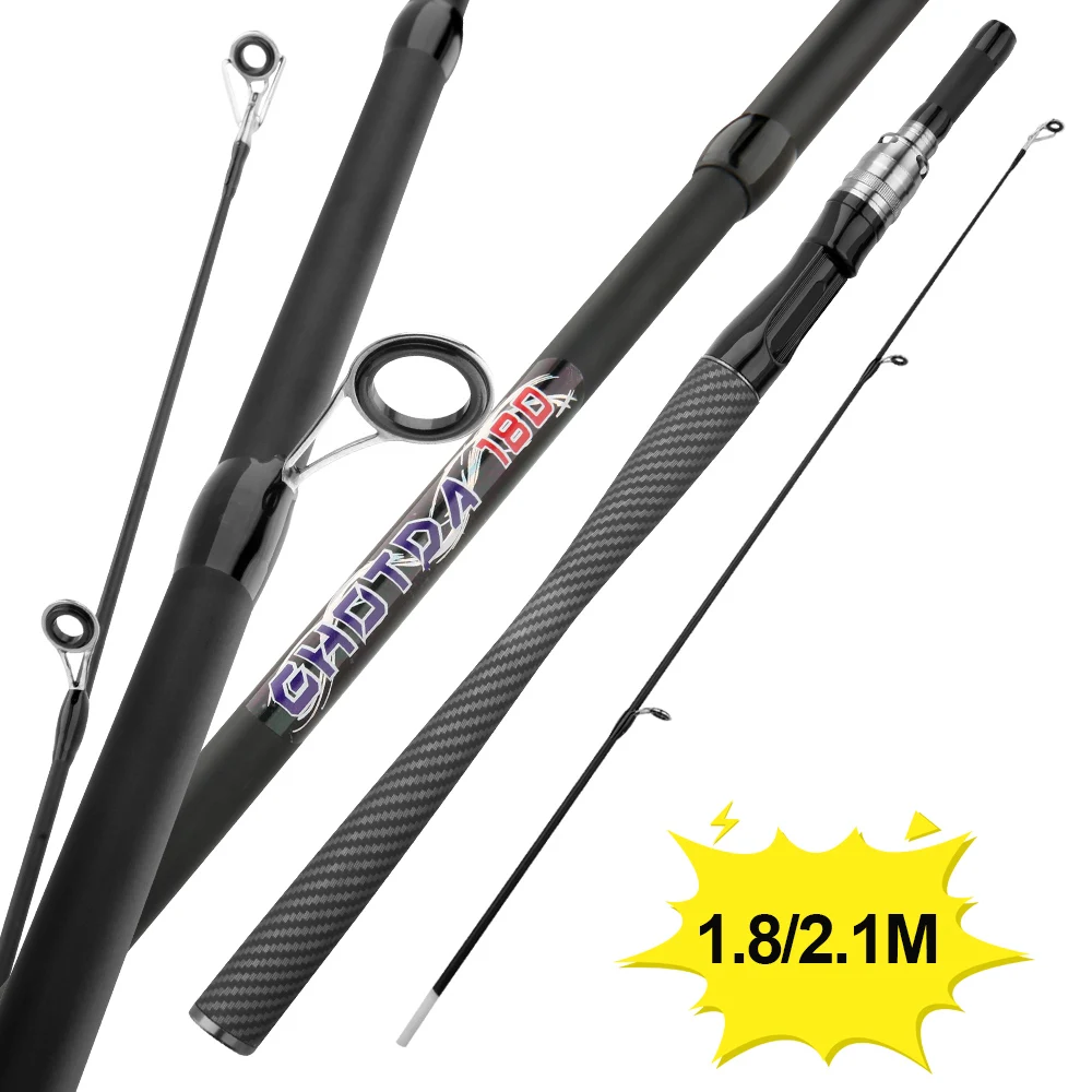 Hochwertige, ultraleichte Angelrute, 4/5 Abschnitte mit EVA-Griff, Kohlefasermaterial, Reisen, Shore Casting, Mini-Köderstange, Pesca – Detail 1