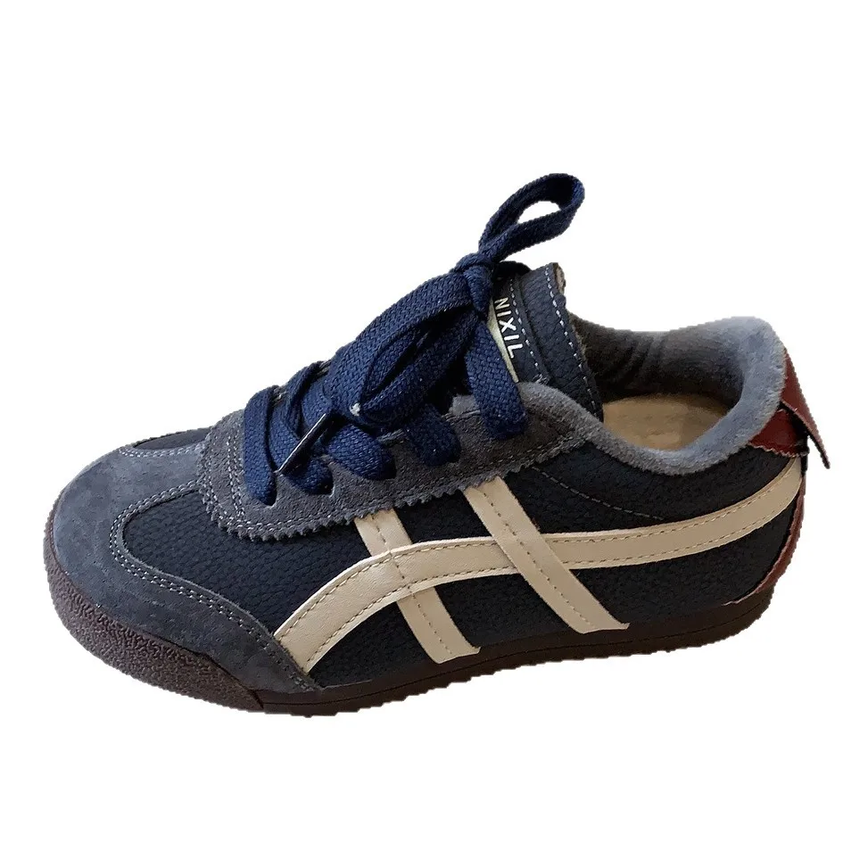 أحذية تدريب أخلاقية عصرية لزملاء الدراسة في فصل الشتاء مع الألوان، أحذية أطفال مخملية #5