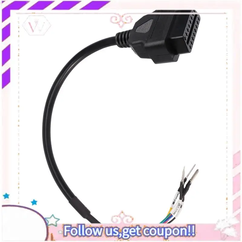 

A76T-16 Pin OBD OBD2 Женский K Line CAN Line Перемычка Тестер Разъем Автомобильный диагностический удлинительный кабель Косичка