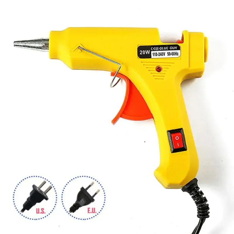 Mini 20w Melt Glue Gun for Sealing Wax Stick Professional High Temp Heater Hot Glue Gun Repair Heat Tool Fit 7mm Glue Sticks