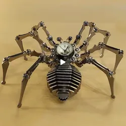 Mechanical Spider Insect Stainless Steel Hand DIY Assembled Model Toy Gift with Electric Watch Crafts - Finished Product