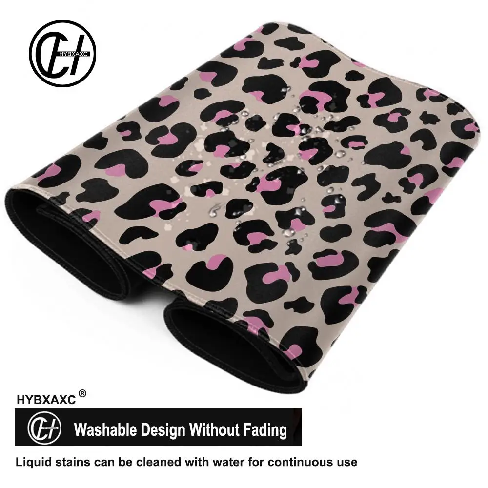 Souris de jeu en caoutchouc imprimé léopard, 1200x600mm