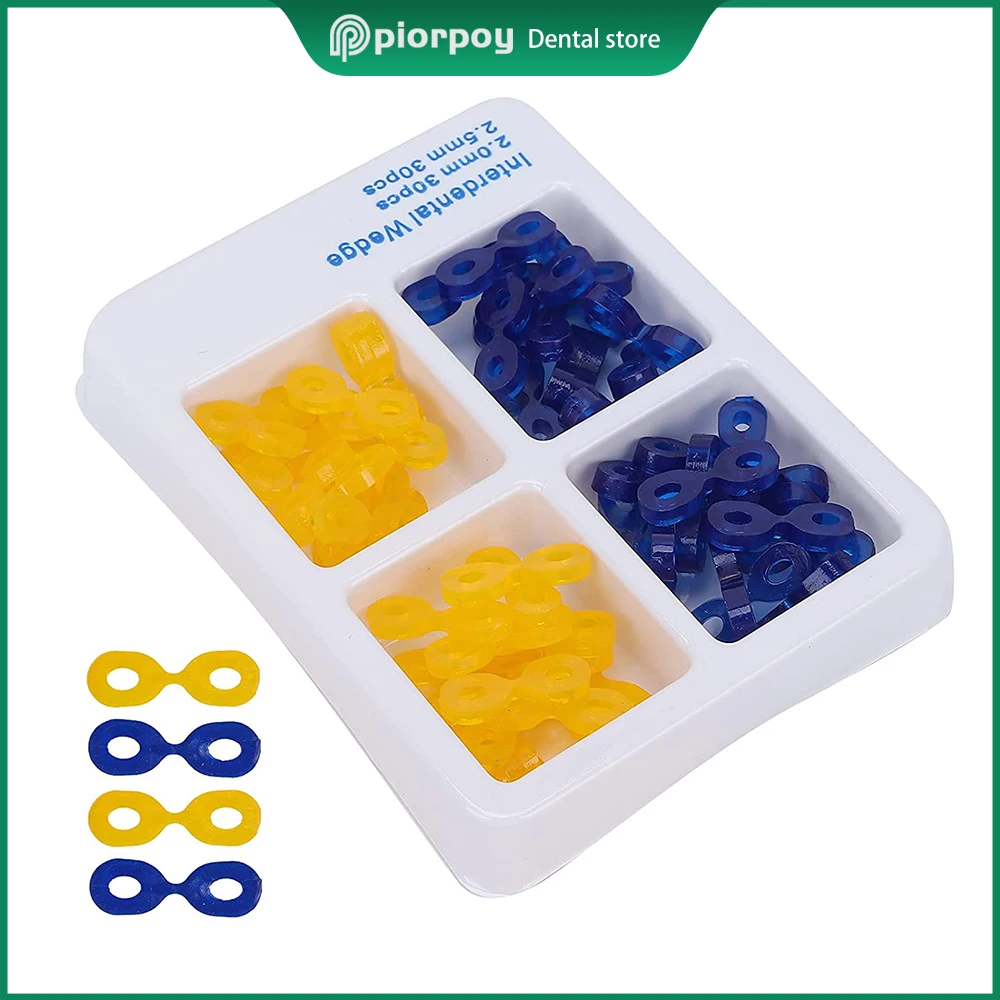 

PIORPOY 60 Pcs Autoclavable Elastic Rubber Fixing Wedges Matrix Matrices Dental Dam Composite Materials Dentistry Products