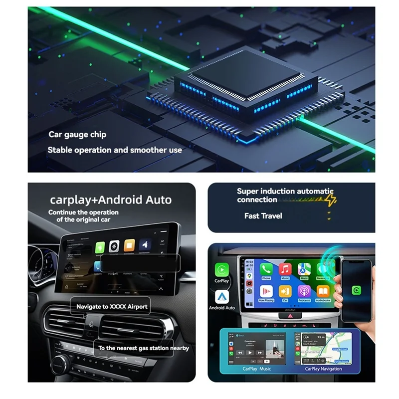 

GROCE-2 в 1, беспроводной адаптер Carplay USB C Type-C Android Auto Dongle, проводной к беспроводному Carplay для автомобильного радиоприемника