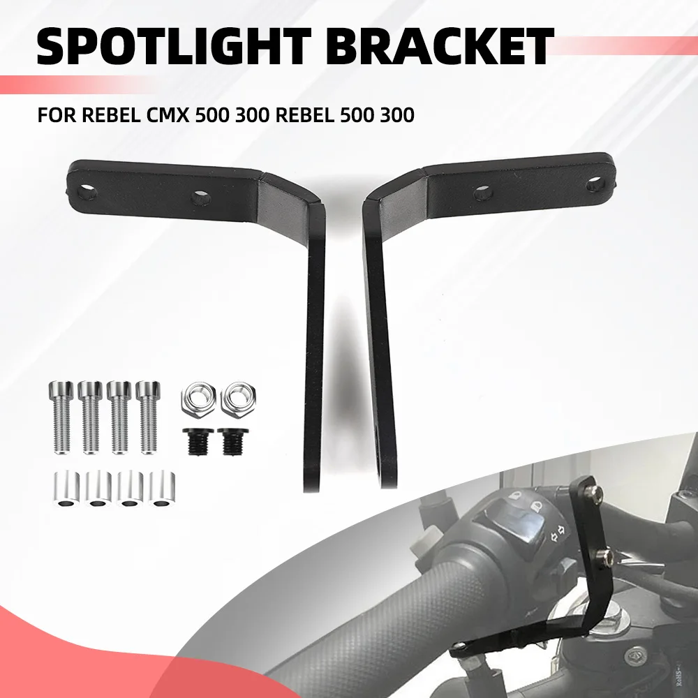 For HONDA Rebel CMX 500 300 Accessories Motorcycle Handlebar Rear View Side Mirror Spotlight Move Down Bracket Rebel 500 300