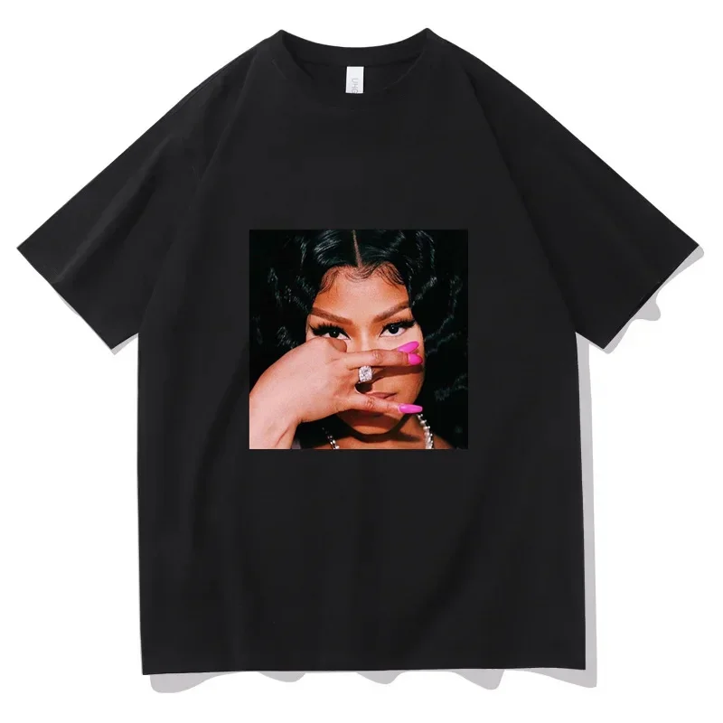 Summer Cotton T-shirt Rapper Nicki Minaj Print T-shirt Fashion Y2k Short Sleeve Tee Shirt High Quality Unisex Street Clothing