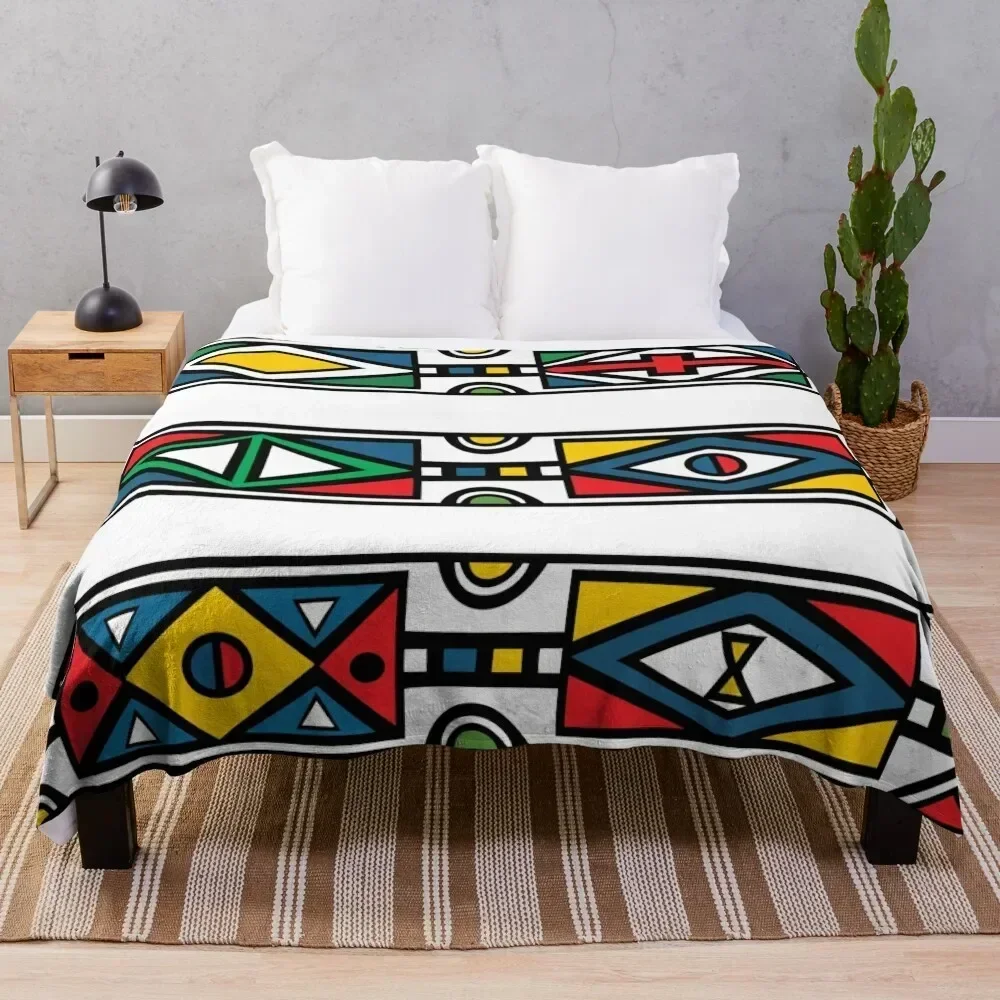 

Ndebele Fashion Tribal Pattern African Style Geometry Art Throw Blanket Bed Fashionable Flannel for babies Sofa Blankets