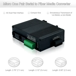 Industrial RS232 RS485 RS422 Optic Modem SC Single Mode Multi-mode High Speed Serial to Fiber Converter A Pair 12-48V DC