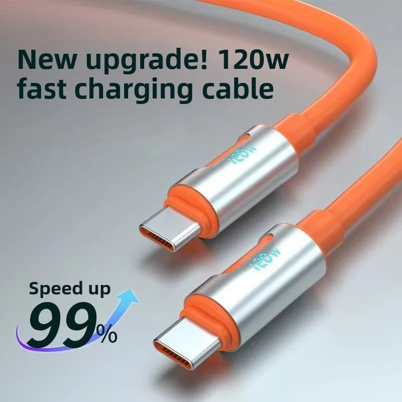 120W USB C Fast Charging Cable Type C Android Phone Data Cord Power Cable Quick Charge Mobile Charging Wire