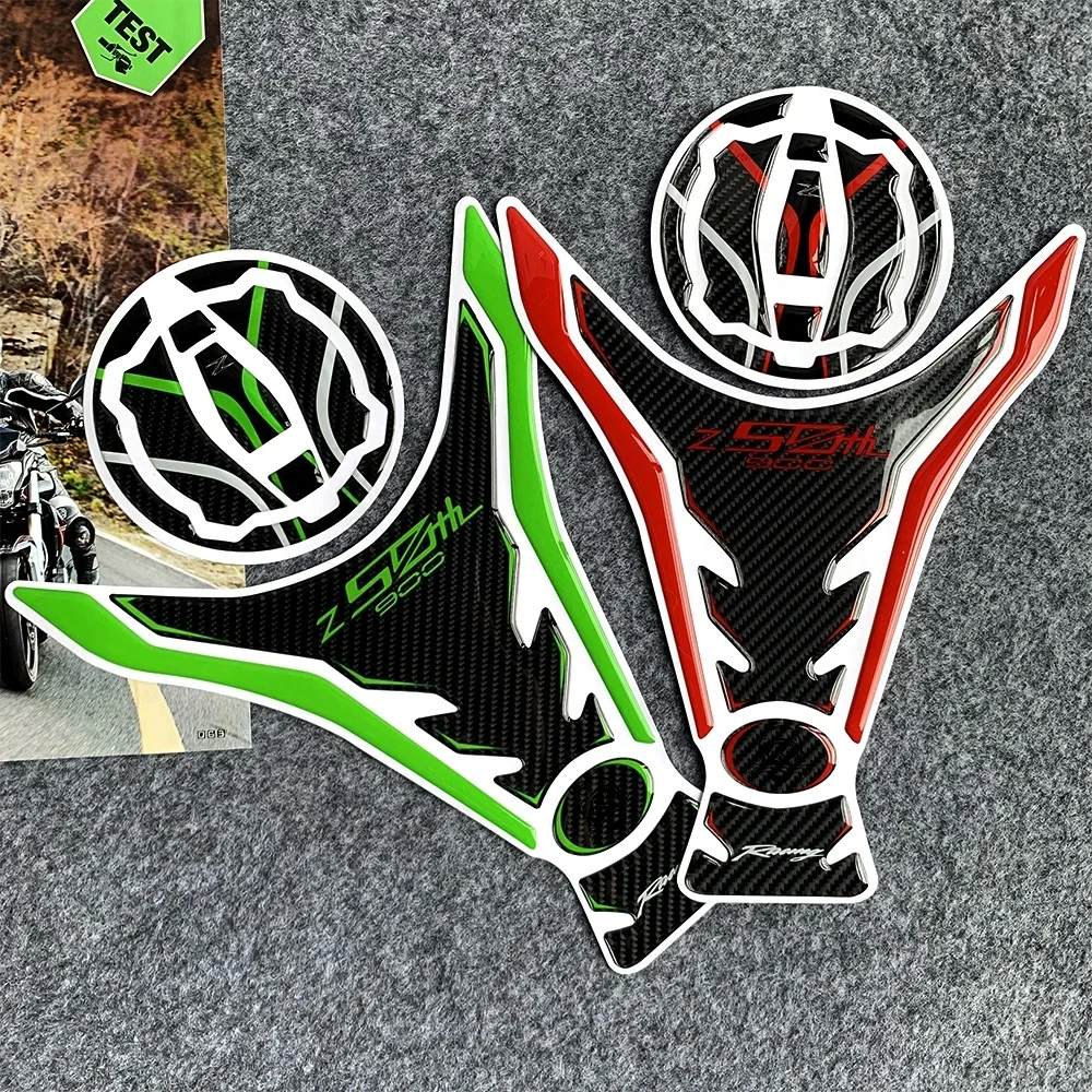 5D Carbon Fibre Epoxy Decal For Kawasaki Z650 Z900 2023 New Motorbike Fuel Tank Conversion Sticker Decal