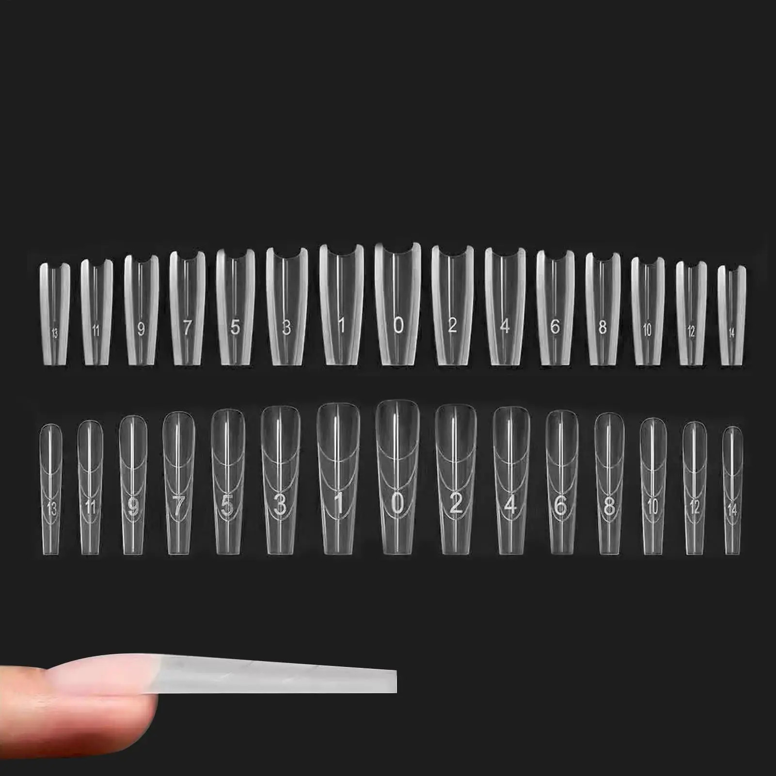 

Nail Extension Forms 240 Pieces Translucent Manicure Crafting Gel Nail Extension Forms for Beginners Professionals Women