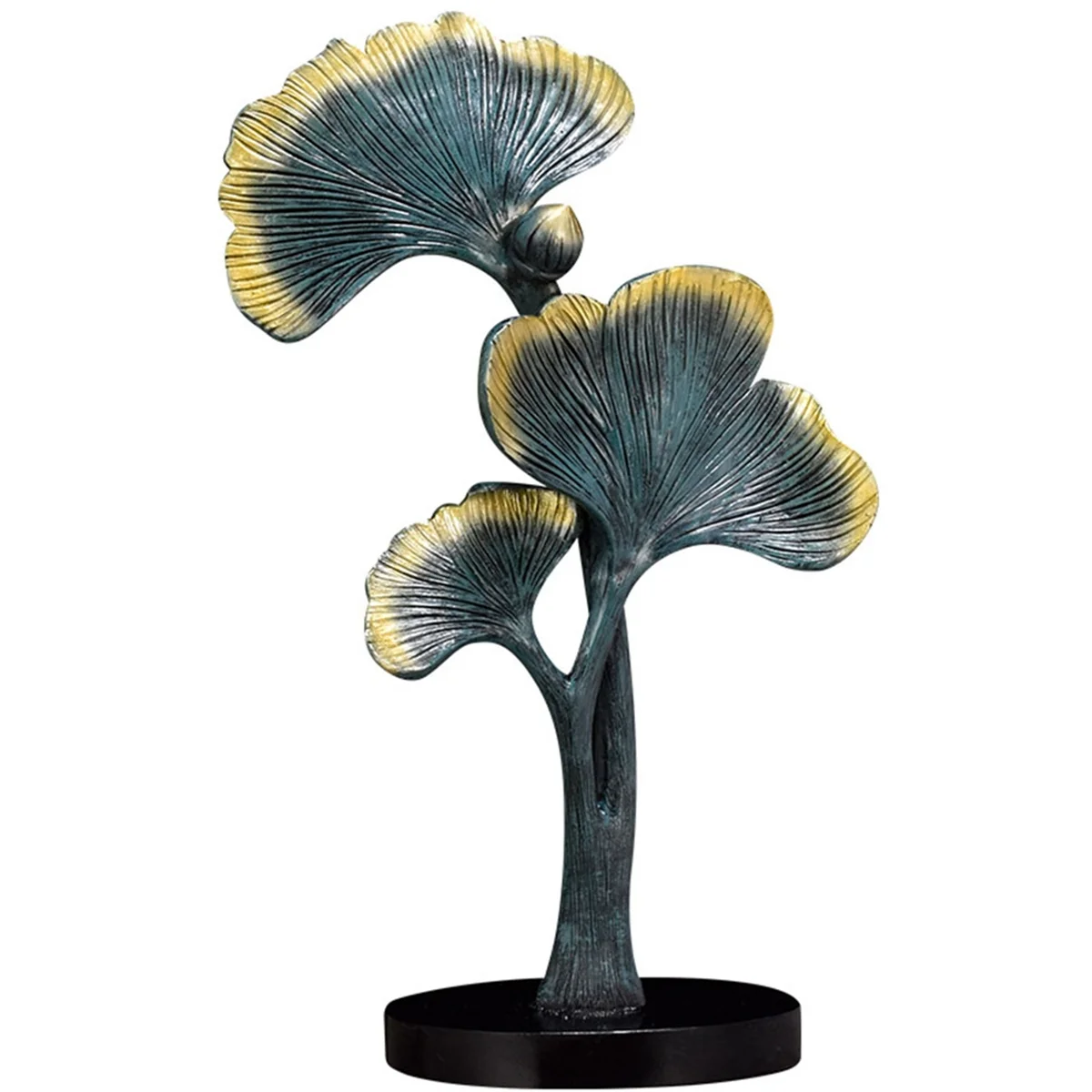 

A96Q-Nordic Ginkgo Biloba Ornament Leaf Sculpture Home Decor Living Room Office Resin Ornament Accessory DesktopDecor CraftsA