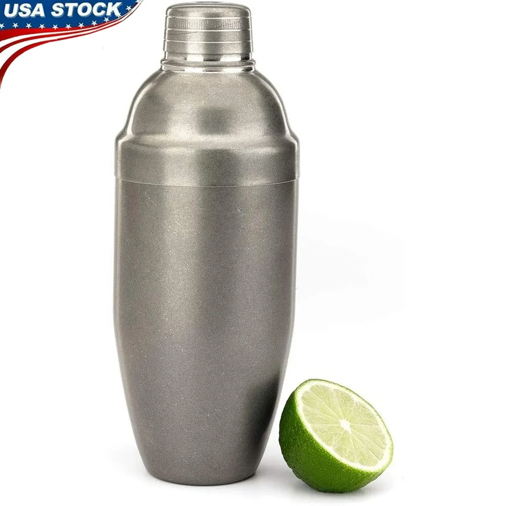

Vintage Cocktail Shaker Set 24oz Stainless Steel Barware Essential with Strainer Easy Pouring Heavy Duty Construction