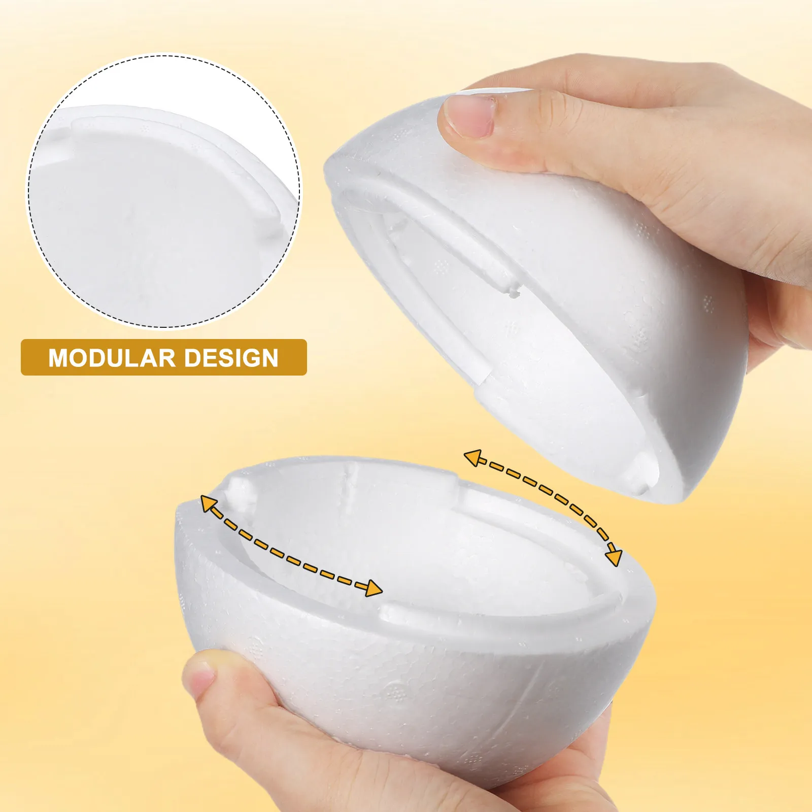 Large White Foam Ball Smooth Surface DIY Craft Supply for Christmas Ornaments Wedding Decor Party Centerpieces Handmade view 4