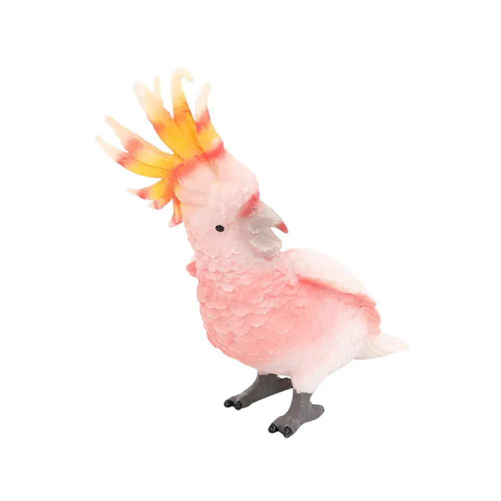 

Artificial Moluccan Cockatoo Plastic Simulation Parrot Prop Decoration Home Kids Cognitive Educational Bird Animal