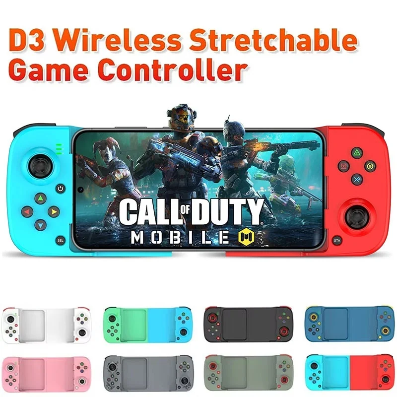 D3 Wireless Bluetooth 5.0 Stretchable Gamepad For Ios Android Retractable Joystick For Switch PS4 PS3 Smartphone Game Controller