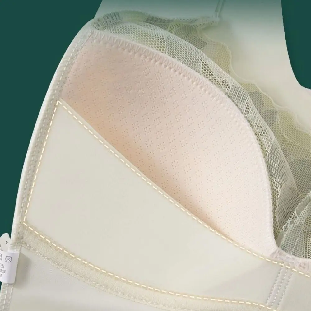 مثير سلس رفع حمالات الصدر مريحة الدانتيل اللاسلكية المضادة للترهل الملابس الداخلية تنفس حجم كبير الملابس الداخلية النساء
