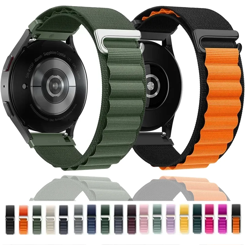 Pulseira de Nylon Alpine de 20mm 22mm para Realme Watch 5/S/3, Oneplus Watch Lite/3/2/2R, Confortável para Xiaomi Watch 5/S4-3-2-1