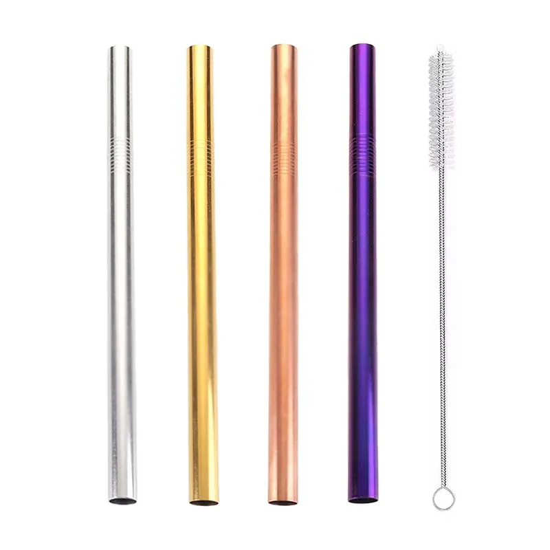 Short metal straws 304 stainless steel straws environmentally friendly reusable children\'s drinking straws beverage bars