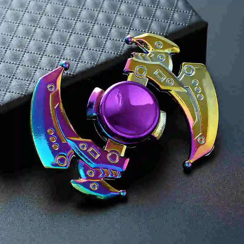 Rainbow Fidget Metallspinner, bunte Fingerspinner, Hochgeschwindigkeits-Handspinner, Zappelspielzeug zur Stress- und Angstlinderung für Erwachsene