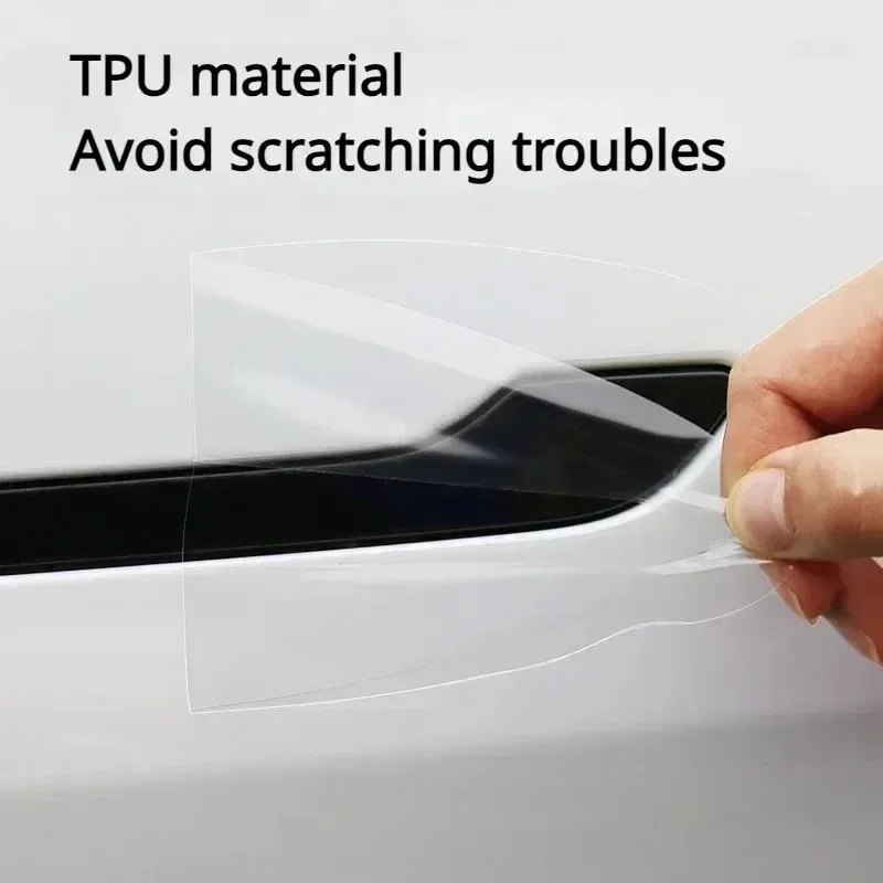 Door Handle Film For Tesla Model 3 Y Transparent Door Handle Scratch Protector Inverted Door Handle Paint Protective TPU Film
