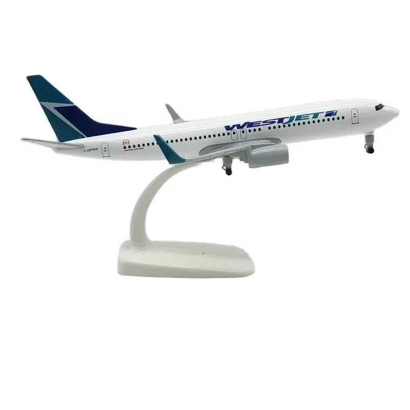 20cm Alloy 1/400 737 B737 Canada WestJet Airplane Model Plane Diecast Aircraft Model Plane Kits To Build Model Toy Airplanes