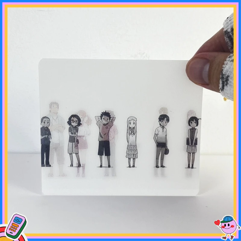 

Anohana Childhood Friends Reunion Photo to Anime Dynamic Lenticular Card Anime Expo Material Collectible Birthday Xmas Gift