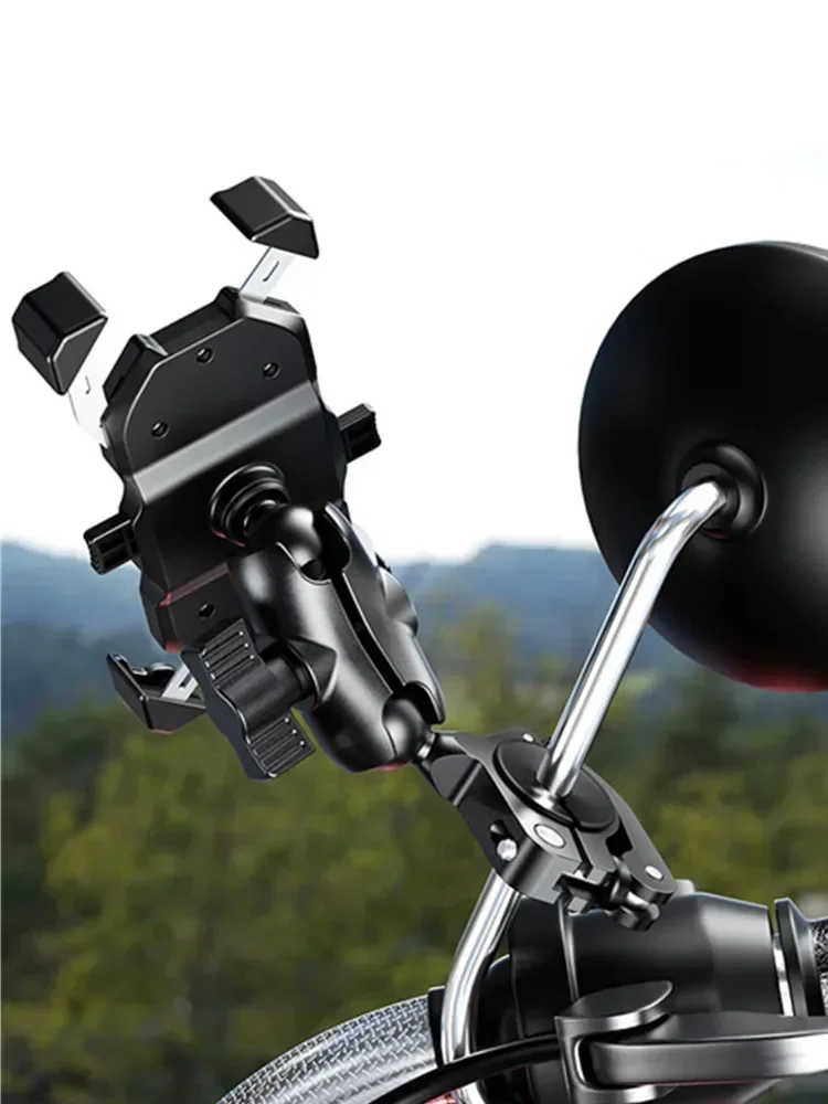 Motocykl uchwyt rowerowy zacisk zaciskowy uchwyt na lusterko wsteczne 1-calowy uchwyt adaptera do mocowania głowicy kulowej do mocowania RAM — zdjęcie produktu 7