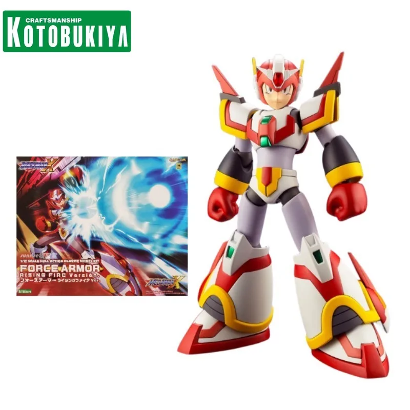 

In Stock KOTOBUKIYA Original Rockman X Anime Figure Mega Man KP530 Force Armor Rising Fire Version Toys for Kids Collectible