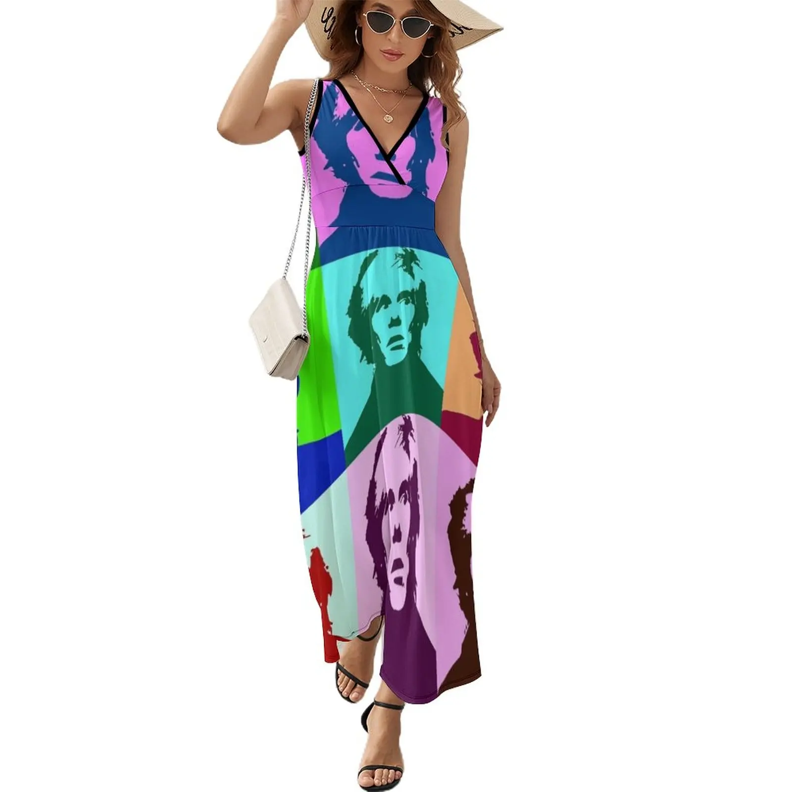 Pop Art Andy Warhol Sleeveless Dress long dress women summer dress