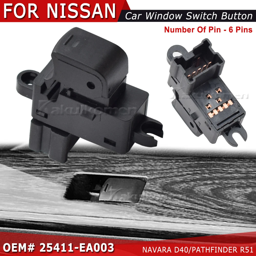 25411-EA003 25411-JD000 High Quality Passenger Side Car Power Window Switch For Nissan Qashqai J10 JJ10 2007 2008 2009 2010 2011