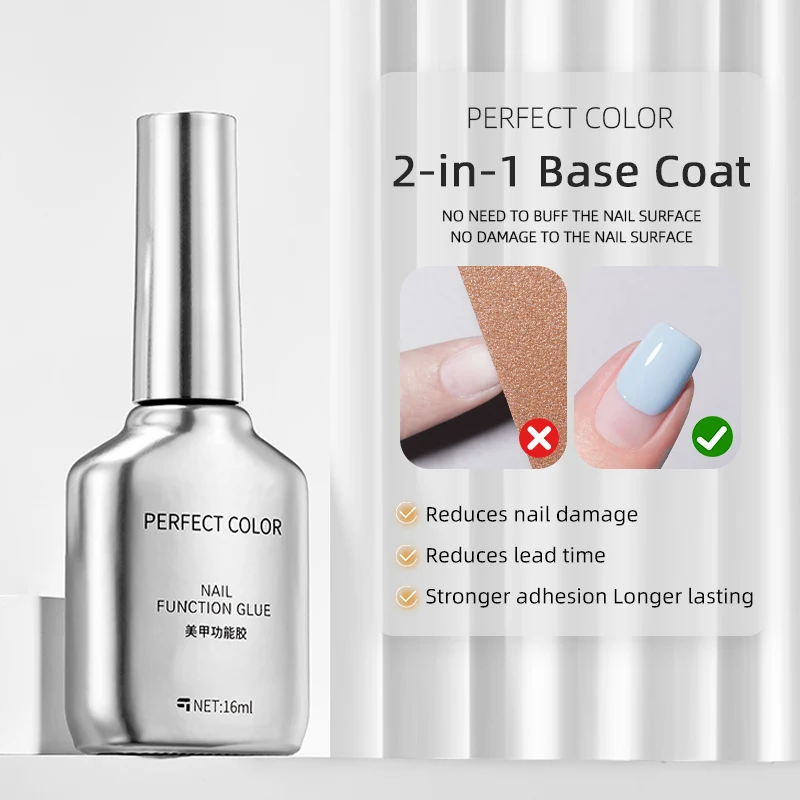 PERFEKTE FARBE, 16 ml, kein abwischbares Gel-Decklack- und Grundlack-Set – glänzende Oberfläche und langlebig, Soak Off LED-Nagellampe, Gel-Basislack – Detail 25