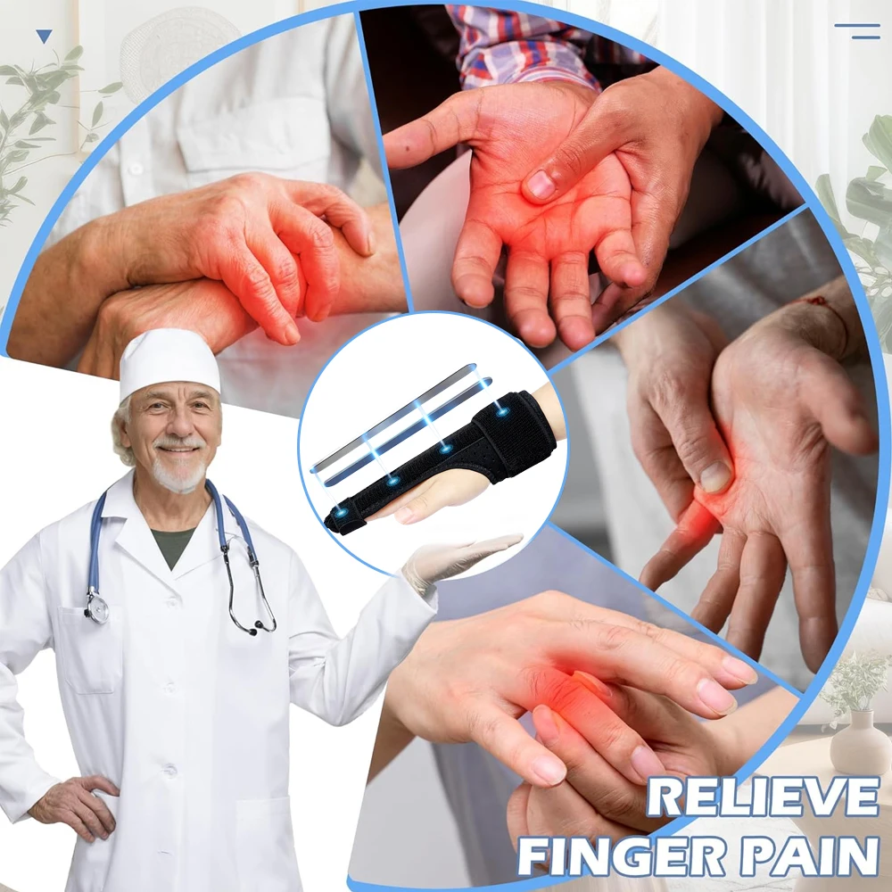 Finger Splint for Trigger Finger, Mallet Finger & Hand Fracture, Adjustable Brace for Index/Middle/Ring/Little Finger Support view 5