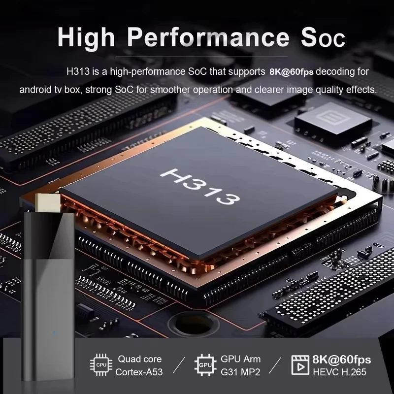 جهاز استقبال للتليفزيون الصغير Q12 Android 14 Allwinner H313 16G 32G 64G 128G 8K Video BT5.4 2.4G&5G Dual Wifi Voice Remote الإصدار العالمي TV Box