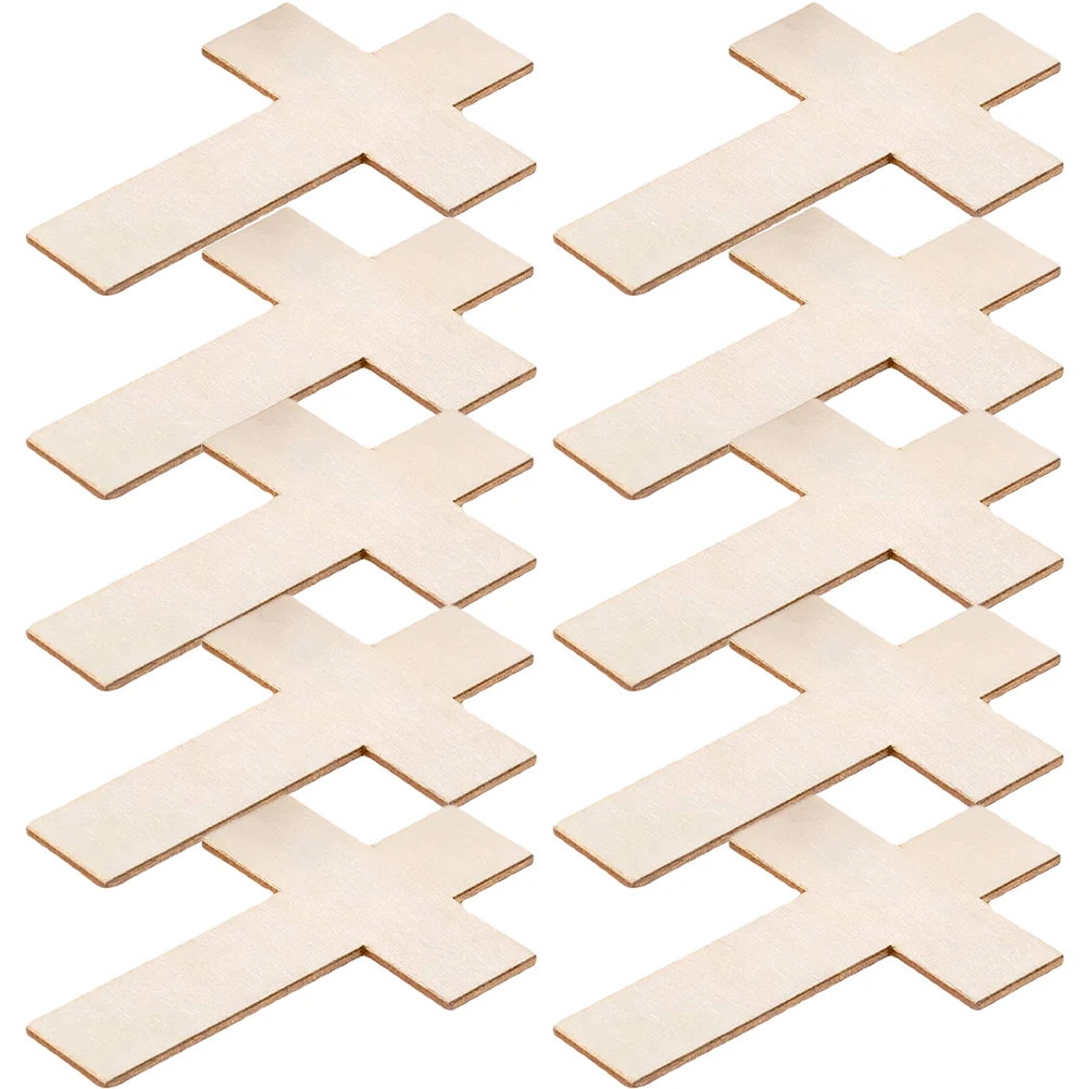

50 Pcs Wooden Cross Painted DIY Small Crosses Bulk Decoration Ornament Craft Ornaments Blank Painting Crafts Decorate Supplies