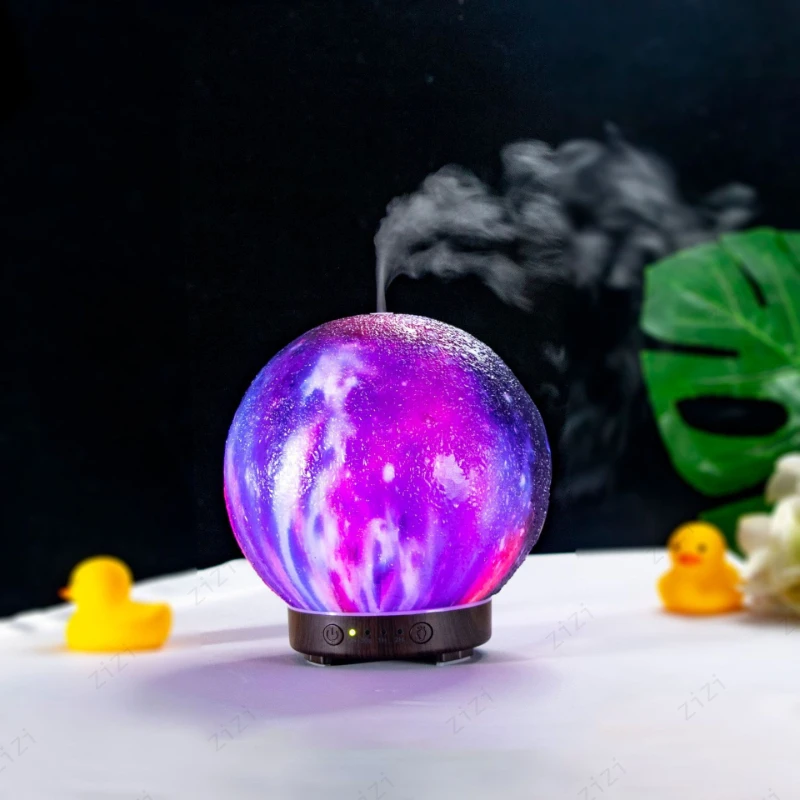

Креативный цветной 3D увлажнитель в форме планеты, аромадиффузор, распылитель эфирного масла с ночником, машина для ароматерапии