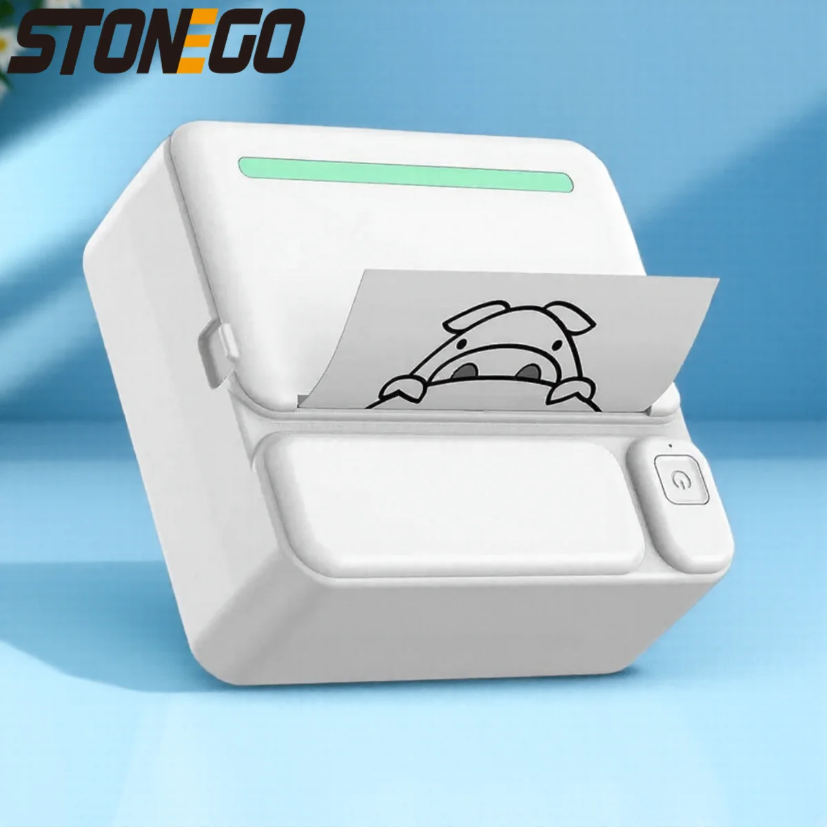 

Mini Bluetooth Thermal Sticker Printer Inkless for Study Notes Pictures Photos Diaries 5 Rolls