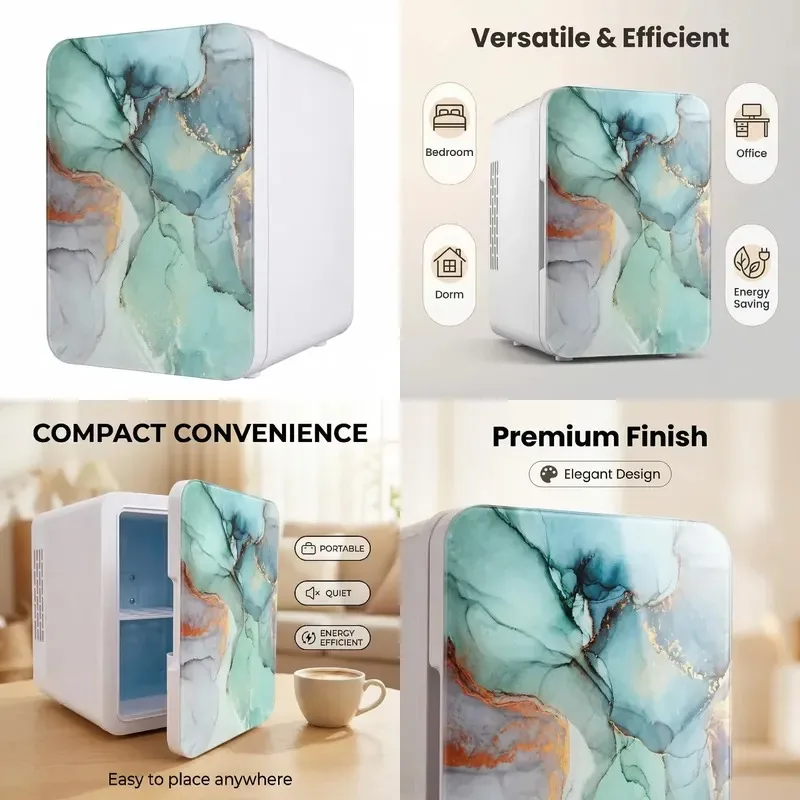 Portable 4L Mini Refrigerator Dual Use Frost Free Energy Saving for Hotel Car Dormitory